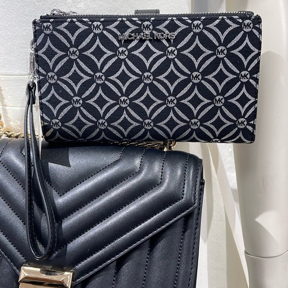 Michael Kors Jet Set Travel Large Double-Zip Wristlet-Wallet-PhoneHolder… - Picture 11 of 16